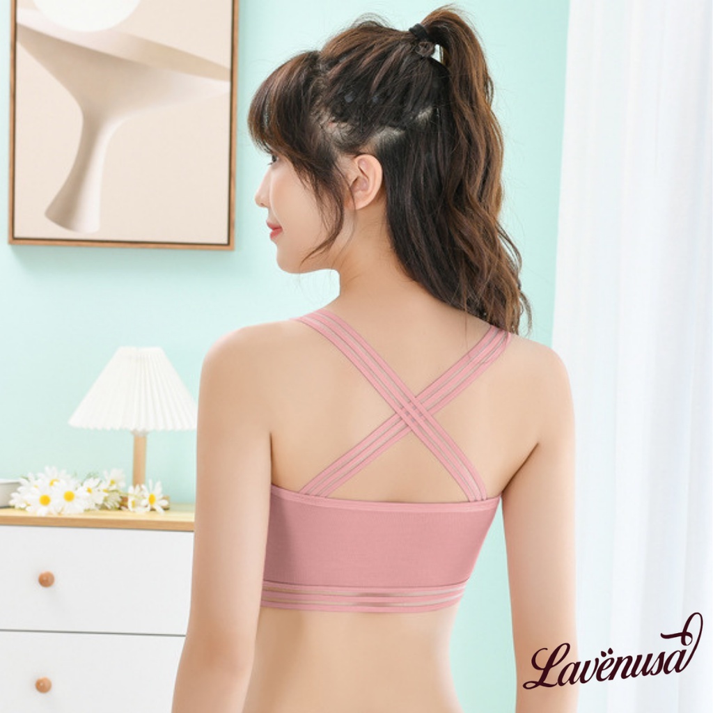 Áo ngực nữ thể thao cotton không gọng đệm mỏng nâng ngực LAVENUSA AL08