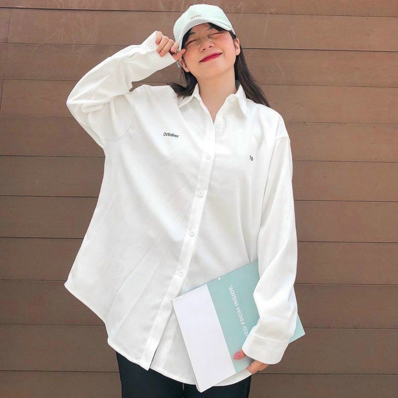 [HCM]áo sơ mi nam nữ chất da lộn 1 lớp thiết kế tinh tế phong cách duyên dáng việt