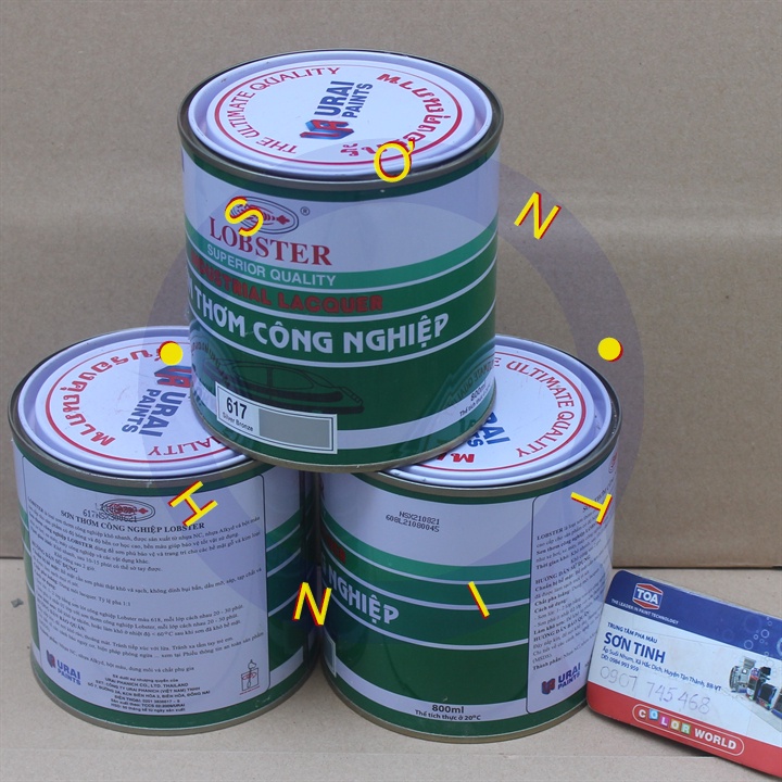 Sơn thơm công nghiệp Lobster màu bạc silver bronze 617 800ml