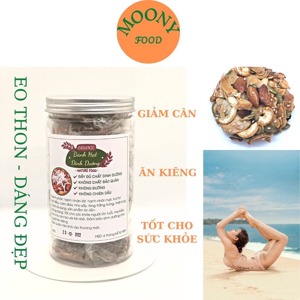 Bánh Ăn Kiêng Hạt Dinh Dưỡng Keto Giảm Cân Healthy Siêu Hạt Granola Hộp 400G