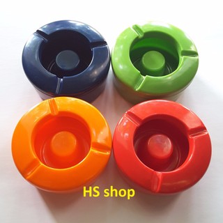 Combo 04 Gạt tàn thuốc lá nhựa chịu nhiệt (Đỏ,Xanh,Vàng,Xanh Thẫm), đóng mở nắp bằng ren xoay, giá bình dân -NPP HS shop