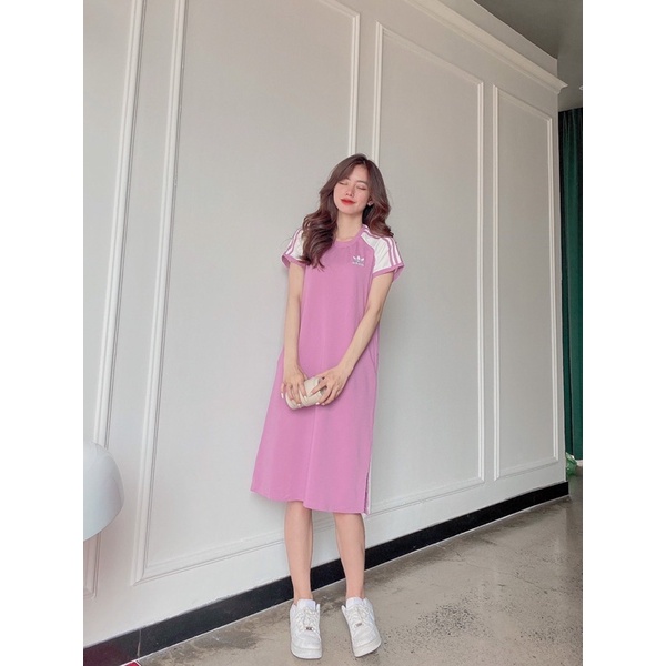 Đầm midi thể thao ADIDAS thun lạnh xuất xịn