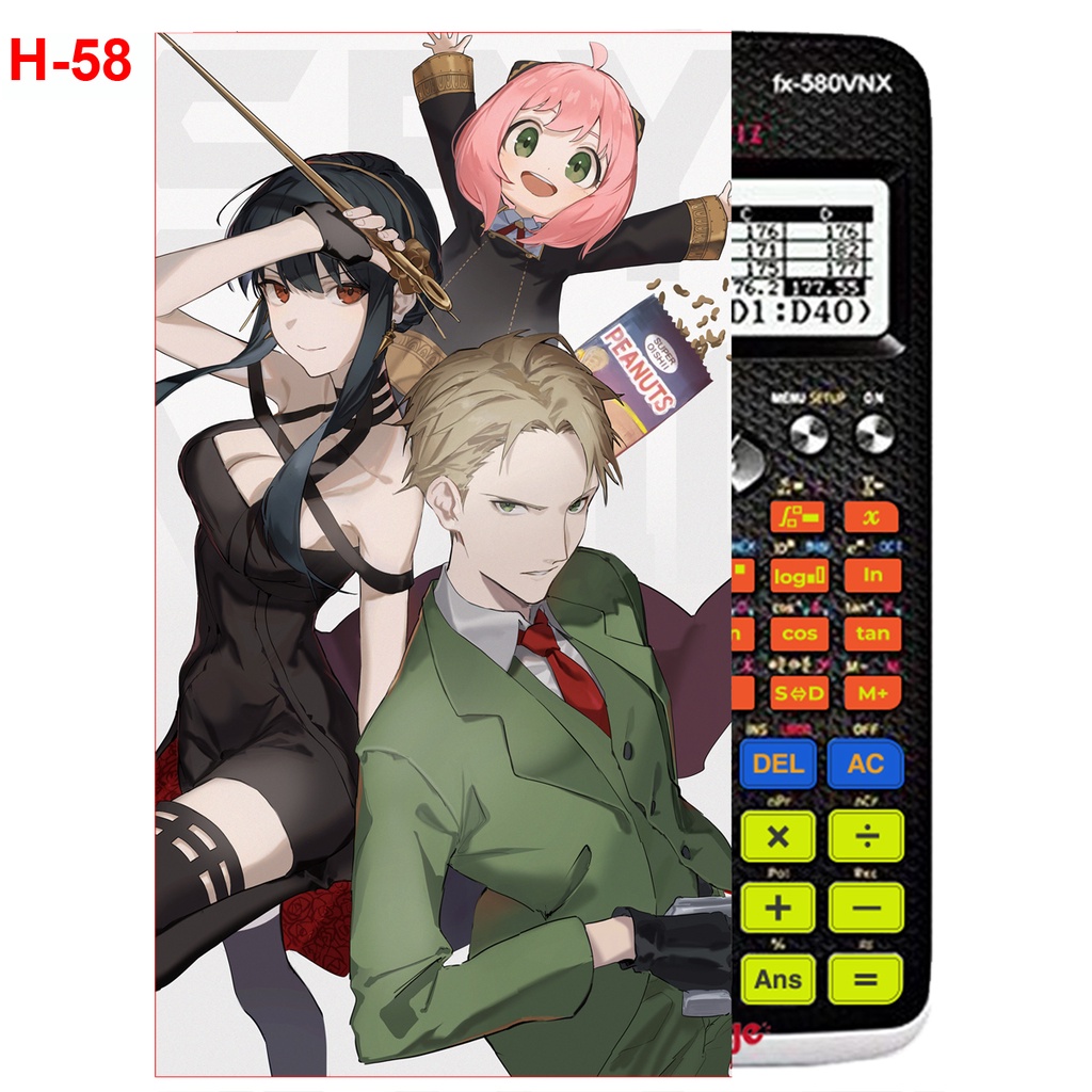 Decal Máy tính CASIO fx570 , fx580 anime Spy X Family