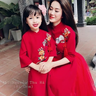 Áo dài cách tân cho mẹ và bé
