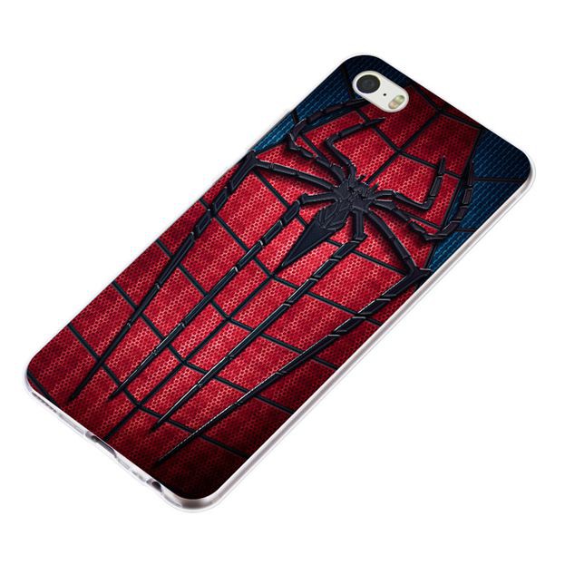 Ốp điện thoại in hình Spiderman cho iPhone 5 5s SE 5C 6 6S 7 8 10 X XS XR MAX Plus