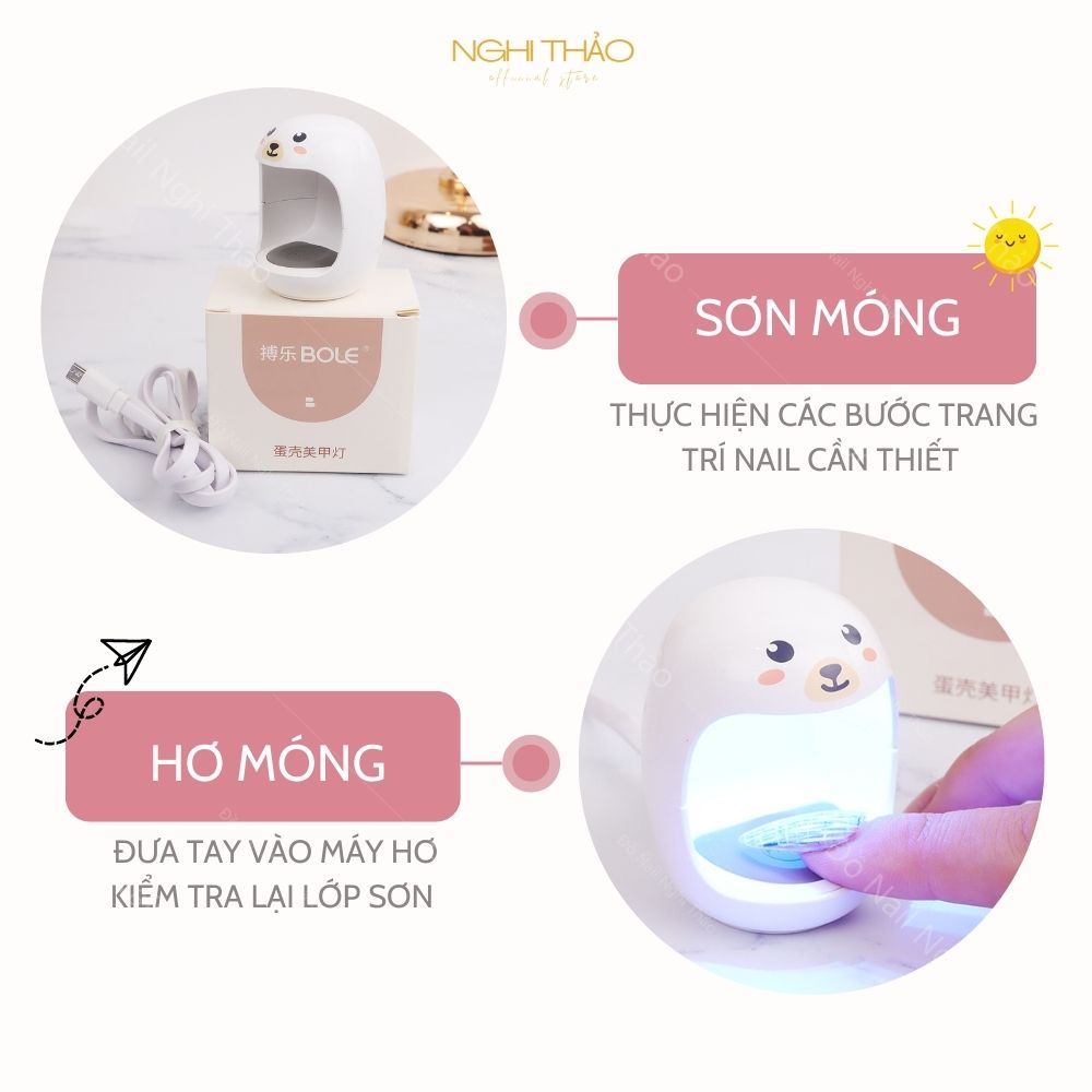 Máy hơ gel mini quả trứng NGHI THẢO