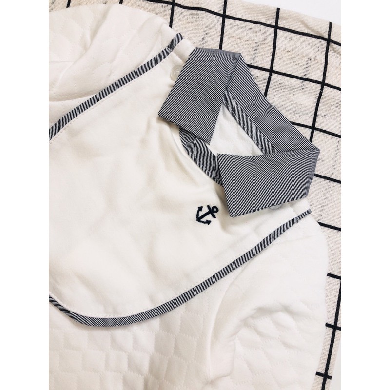 Body chần bông Vlinder trắng sz 0/6M