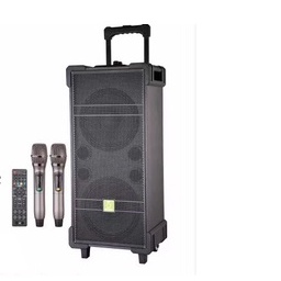 Loa kéo karaoke SOK NE-706 2 loa bass 2,5 tấc (25 cm) 2 micro ko dây