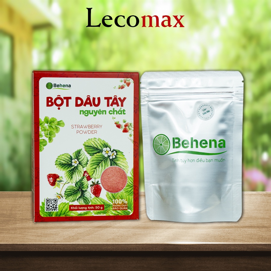 Bột dâu tây behena nguyên chất làm bánh sấy lạnh làm kẹo pha uống Lecomax LMB11