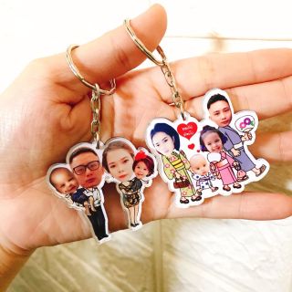 MÓC KHÓA CHIBI IN HÌNH THEO YÊU CẦU