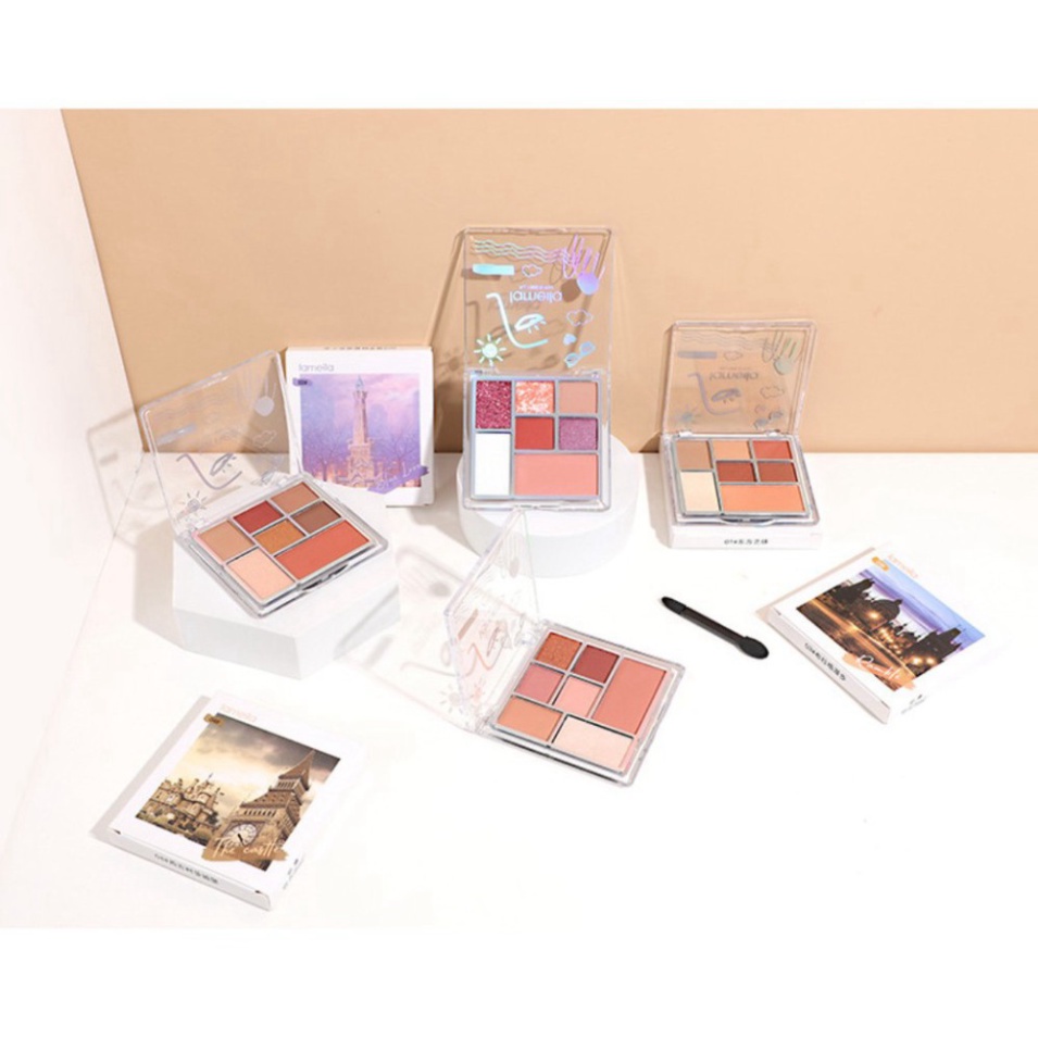 Phấn Mắt 7 Ô Nội Địa Trung Chính Hãng Lameila Thành Phố Biển Trời 5082 EYESHADOW LPM4 | BigBuy360 - bigbuy360.vn