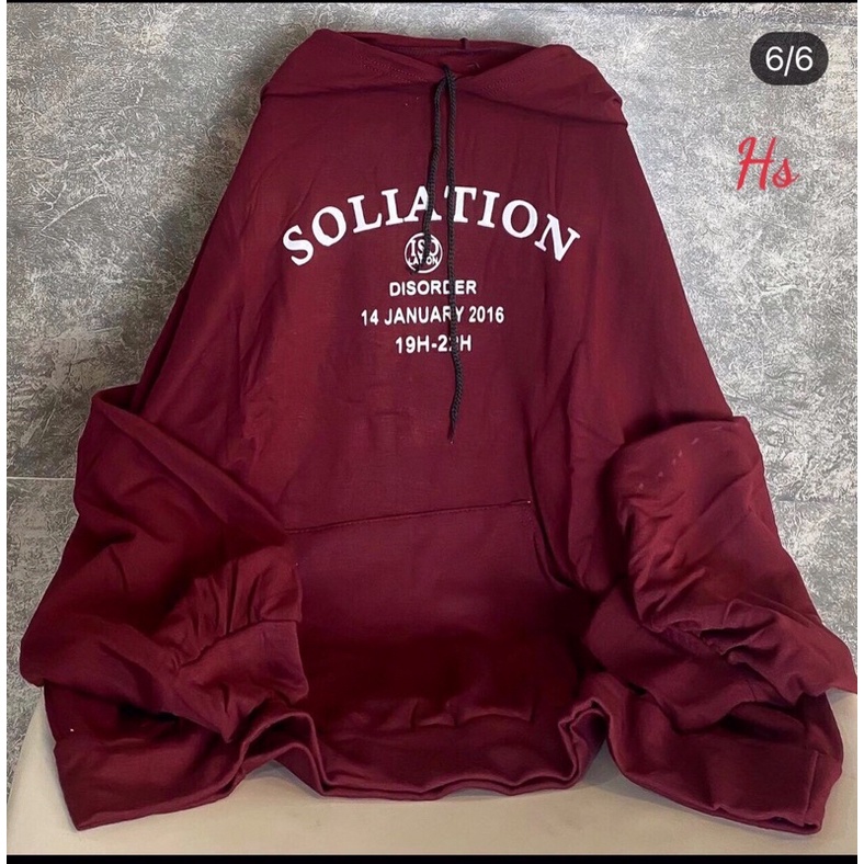 Áo hoodie soliat nữ - Áo Sweater nỉ in chữ màu đỏ đô form rộng phong cách Hàn Quốc MSP6662 | BigBuy360 - bigbuy360.vn