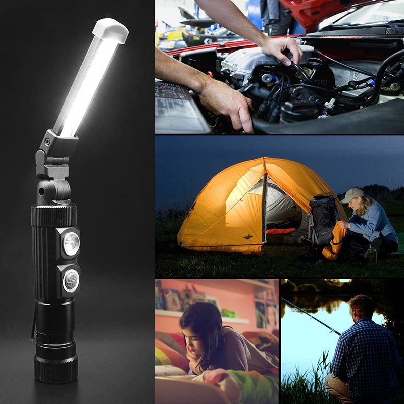 Đèn LED COB 5 Chế Độ Sáng 2000Lm Có Thể Sạc Lại Kèm Phụ Kiện