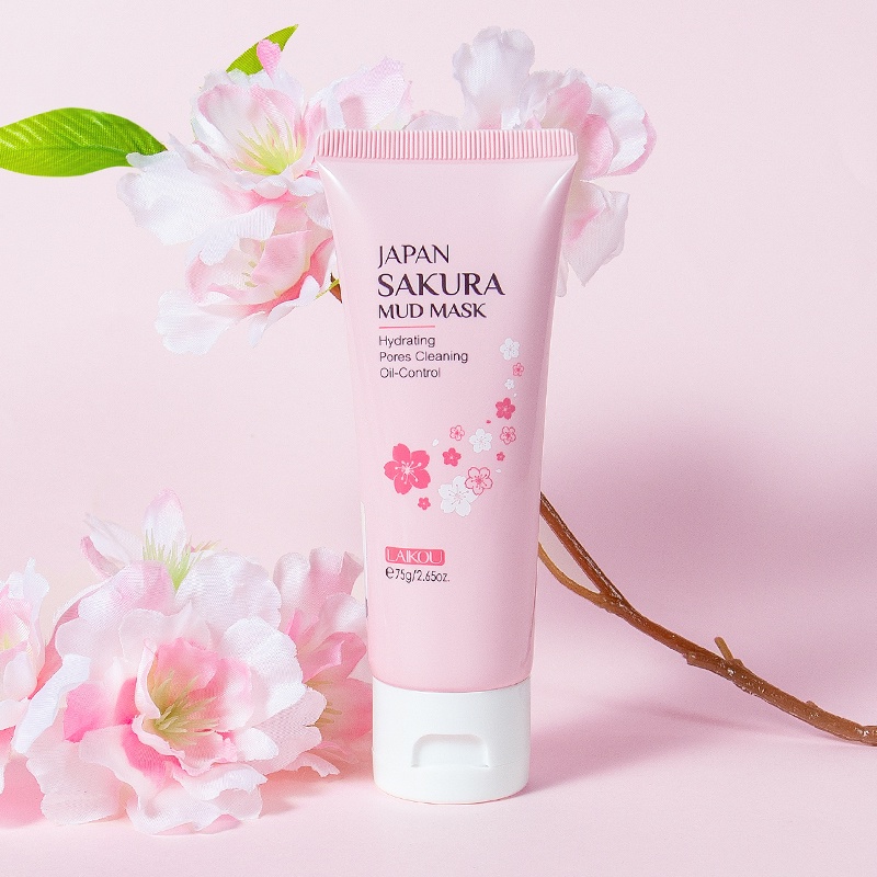Set 4 sản phẩm chăm sóc da LAIKOU chiết xuất hoa anh đào giúp dưỡng ẩm làm sạch sâu chuyên dụng cao cấp