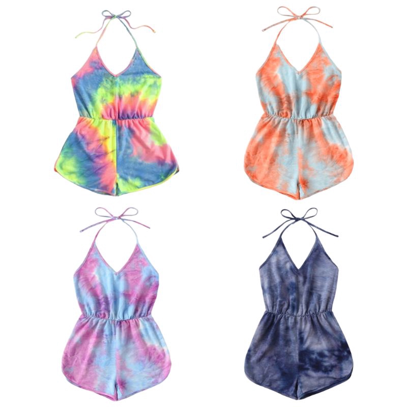 Jumpsuit Hở Lưng Cổ Chữ V Quyến Rũ