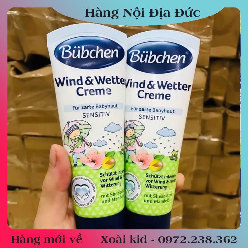 Kem dưỡng da chống nẻ dưỡng ẩm toàn thân buchen wind &amp; wetter Creme 75ml chính hãng đức dành cho trẻ em trẻ sơ sinh