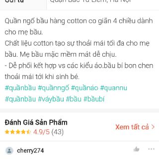 Quần ngố bầu cotton đẹp