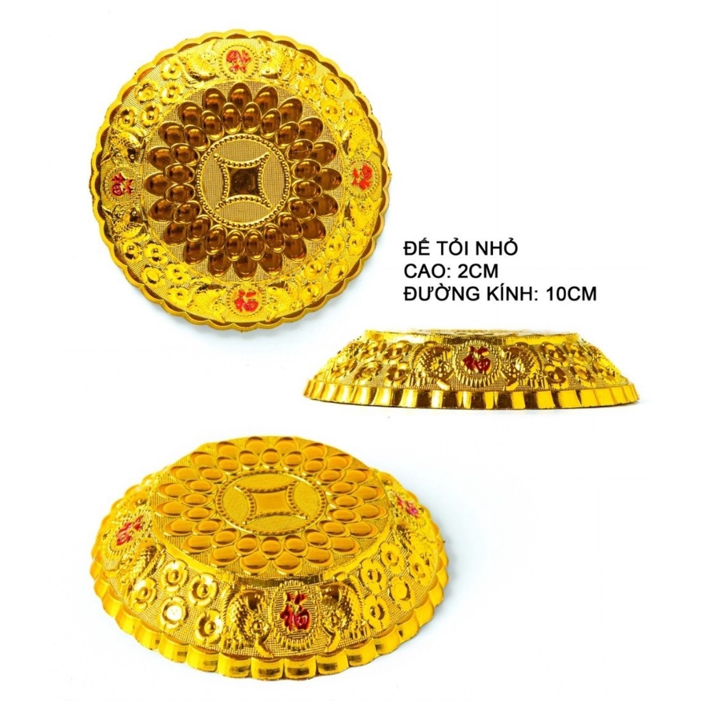 Đế làm tỏi chưng thần tài trang trí tết size 10-12-15 cm