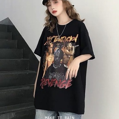 Áo phông Make It Rain in hình hip hop Revenge tay lỡ form rộng unisex Nam nữ