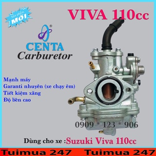Bình Xăng Con Centa (Bộ Chế Hòa Khí ) dành cho Suzuki Viva 110cc