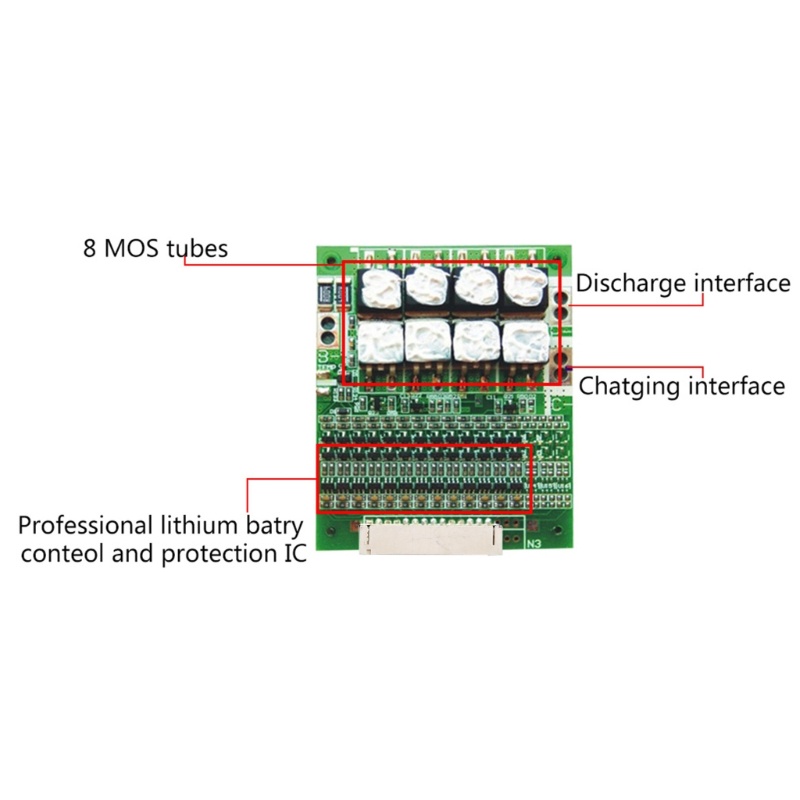 Bảng Mạch Bảo Vệ Pin Li-ion 13S 48V 60A