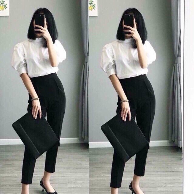 PF Quần tây công sở chun sau dáng baggy .ngonguyet | BigBuy360 - bigbuy360.vn