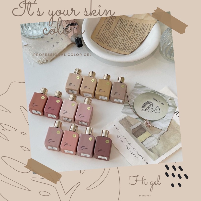 [Hi gel] Sơn gel thạch tone màu nude cao cấp Hàn Quốc tách lẻ collection It’s your skin