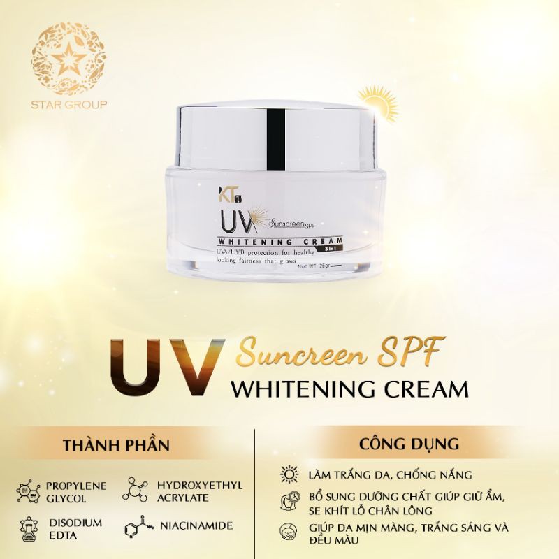 Dưỡng Trắng Chống Nắng KT1