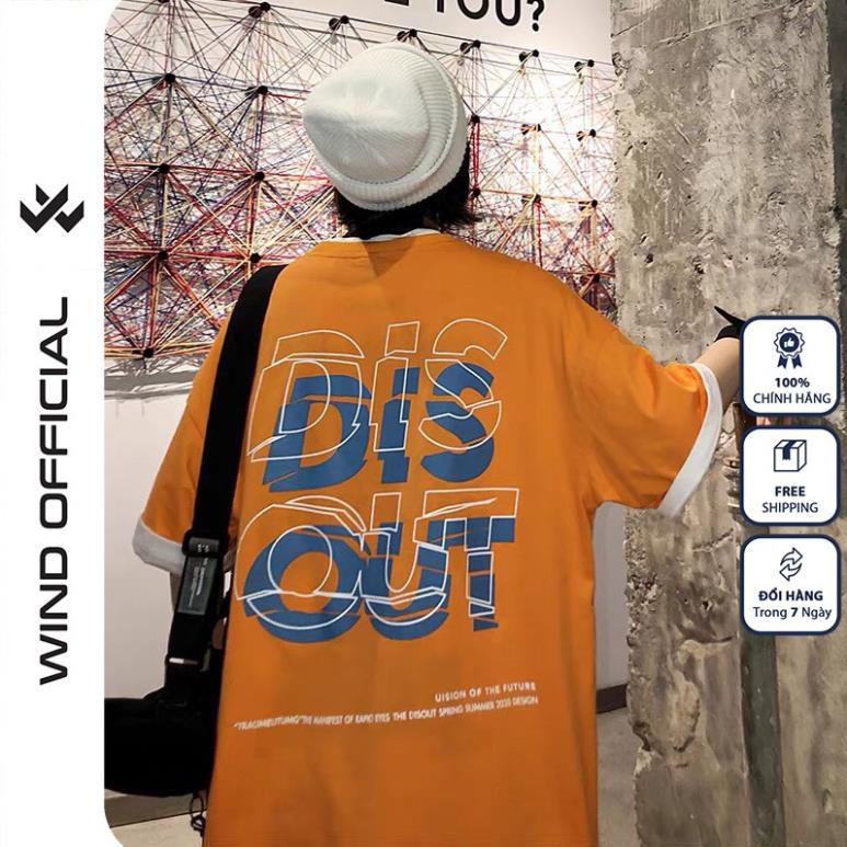 Áo phông tay lỡ WIND unisex form rộng DISOUT thời trang nam nữ oversize ulzzang *