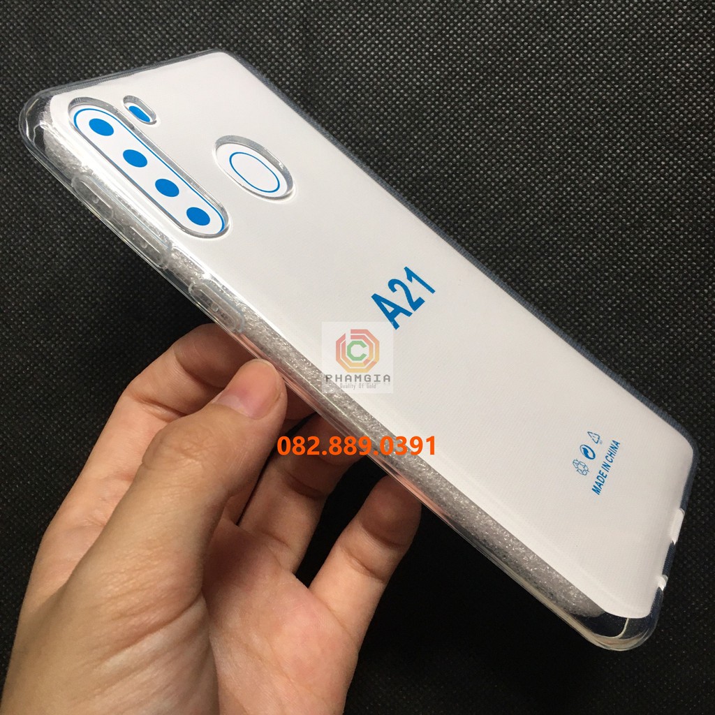 Ốp lưng Samsung A21 trong suốt chất silicon dẻo