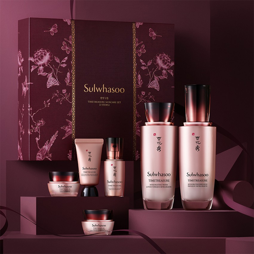 Bộ Chống Lão Hóa Thông Đỏ Sulwhasoo Timetreasure Skincare Set (2 Items) 277ml - Bộ thông đỏ Sulwhasoo