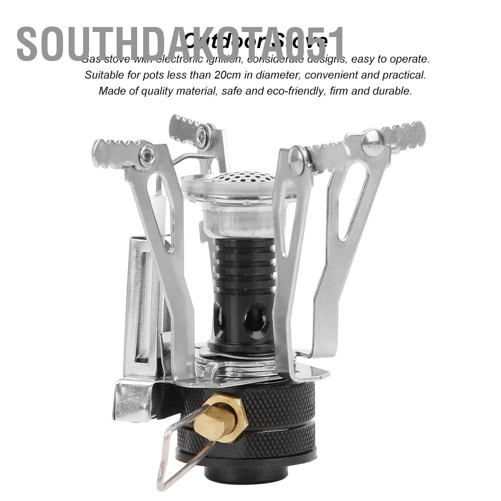 Southdakota051 Cắm trại ngoài trời Bếp gas Mini Di động Đi bộ dã ngoại đốt Dụng cụ nấu ăn