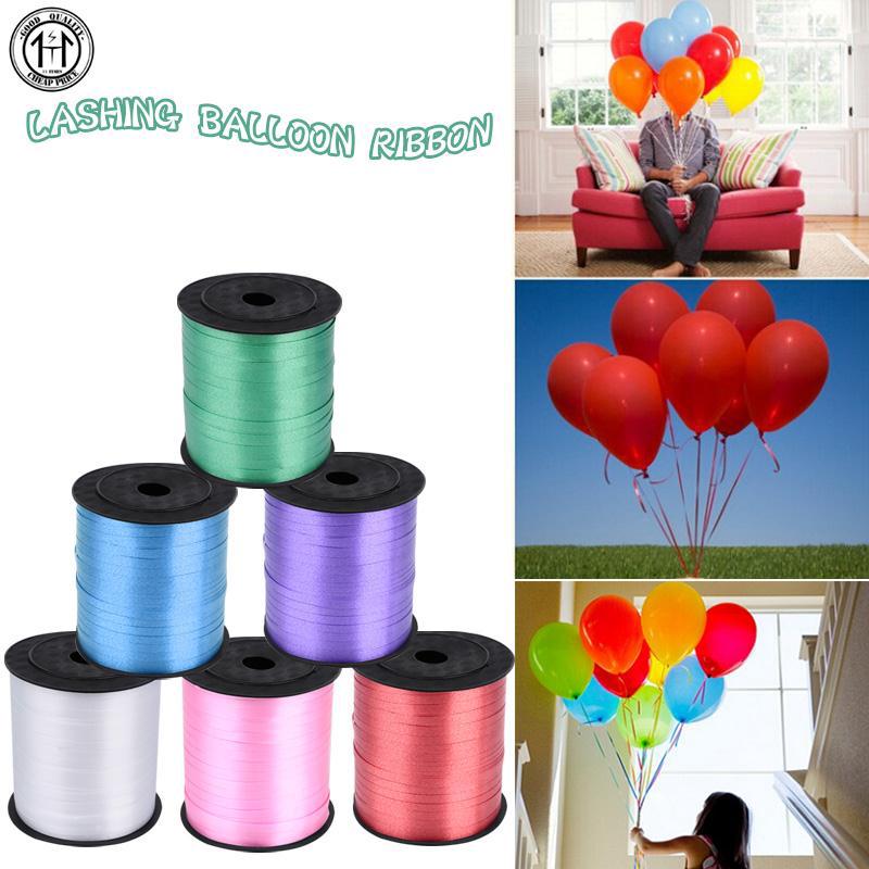 Dây ruy băng nhựa 6 màu buộc bong bóng