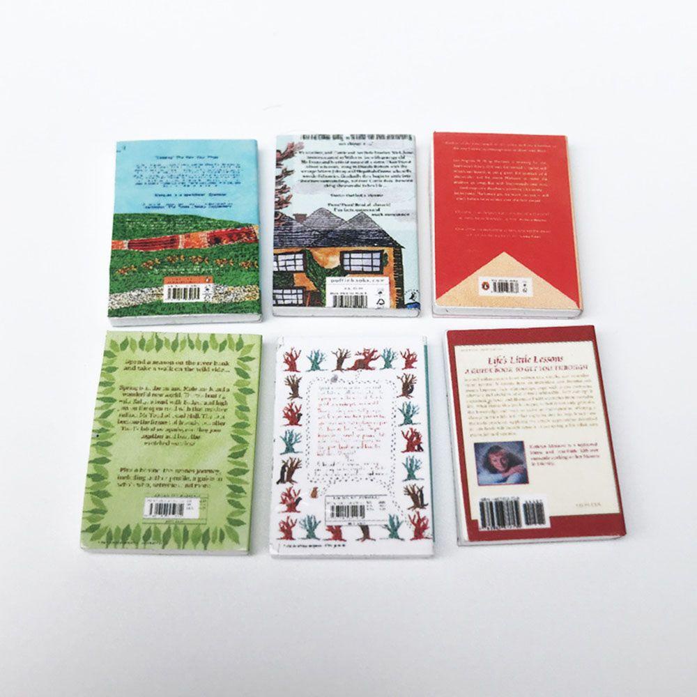 RAINBOW Set 6 Mô Hình Cuốn Sách Mini Trang Trí Nhà Búp Bê