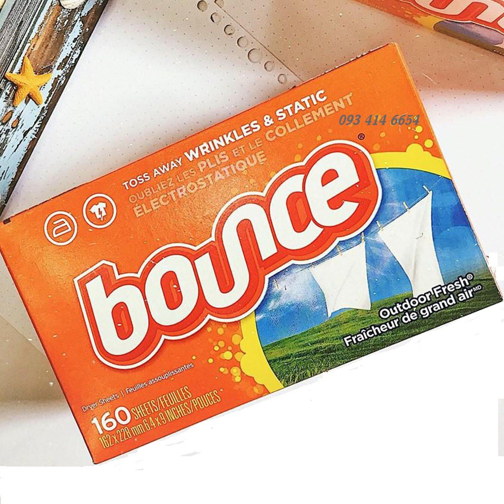 Giấy Thơm Quần Áo Bounce LOẠI 160 TỜ CỦA Mỹ