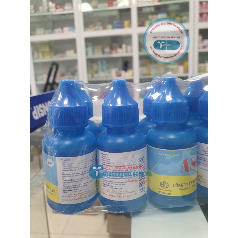Cồn ASA 20ML hết hắc lào, lăng ben nhanh chóng