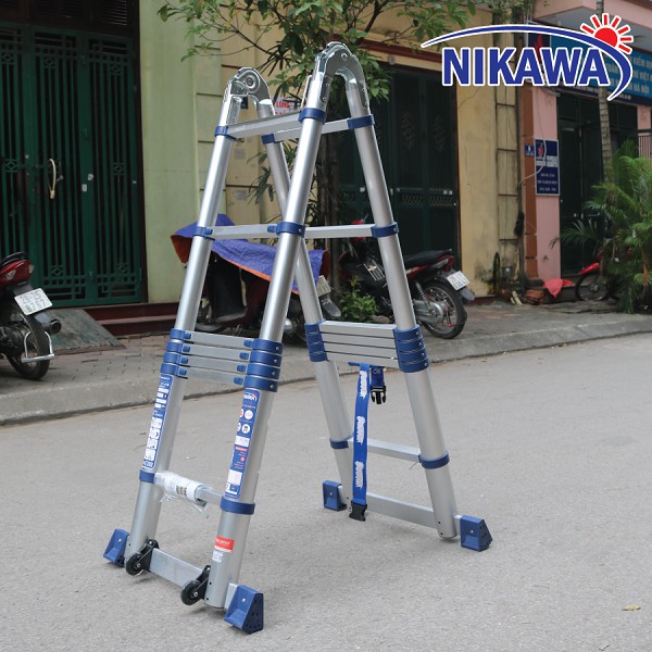 [CHÍNH HÃNG] Thang rút chữ a Nikawa NK-50AI-Pri (2,5m-5m) - Bảo hành 18 tháng