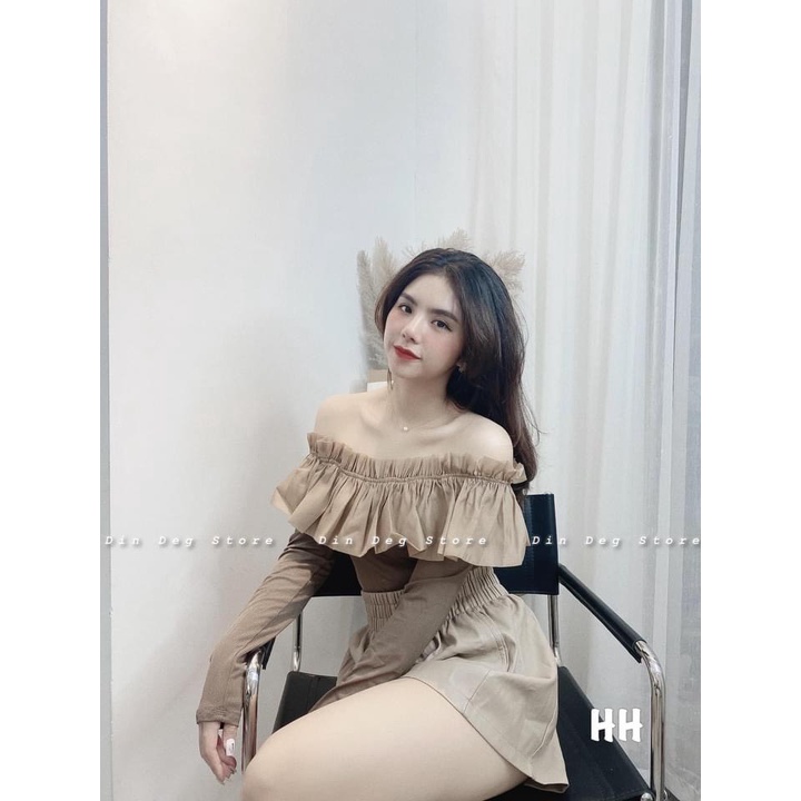 ÁO TRỄ VAI TAY DÀI PHỐI BÈO HÀNG NHẬP Ꮯɦấȶ Ꮮɨệʊ: thun tăm chuẩn. Có 2 màu. Size dưới 54kg vừa nha mấy chế