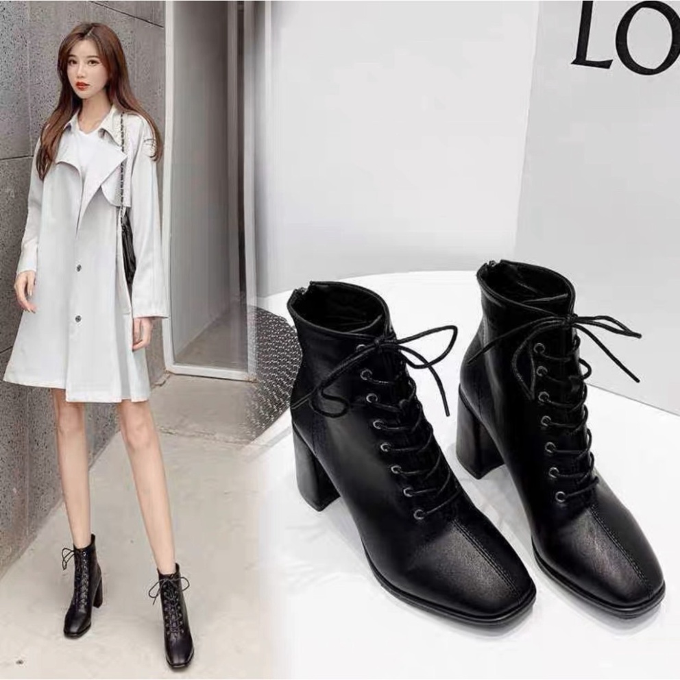 Bốt nữ,bốt da lỳ khóa kéo sau 7p siêu hót chất bao đẹp full box (mã 5265) | BigBuy360 - bigbuy360.vn