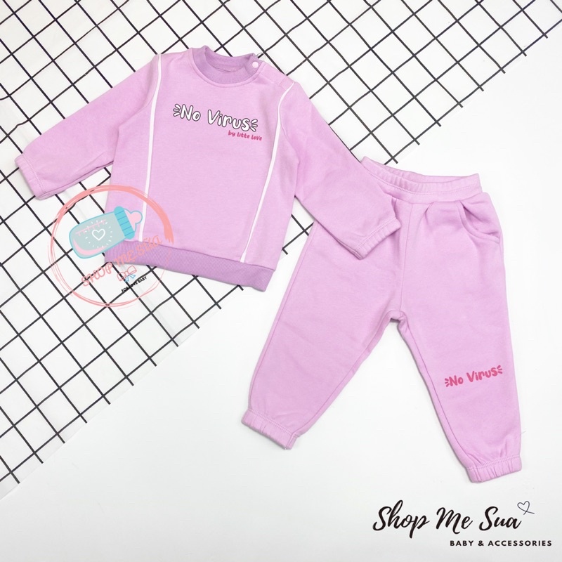 LIL-Little love Bộ nỉ ấm cho bé dày dặn