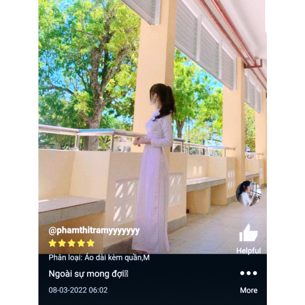 Áo dài học sinh chất liệu lụa tây thi loại 1, cổ vuông 2cm, tay dài