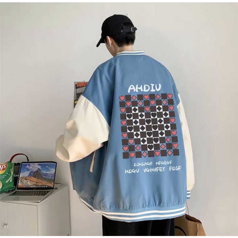 Áo khoác dù SOHEO Nam Nữ vải dù cao cấp in chữ "AHDIU" phối màu độc đáo thiết kế from thỏa mái SOHEO