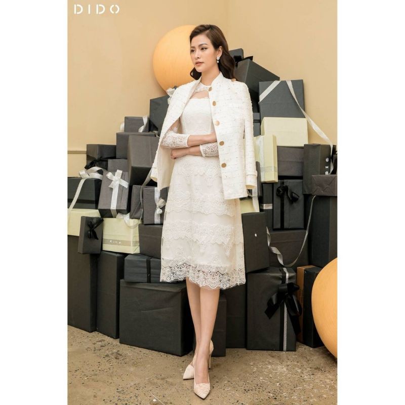 Thanh lý áo khoác dạ tweed hàng cao cấp thiết kế Dido