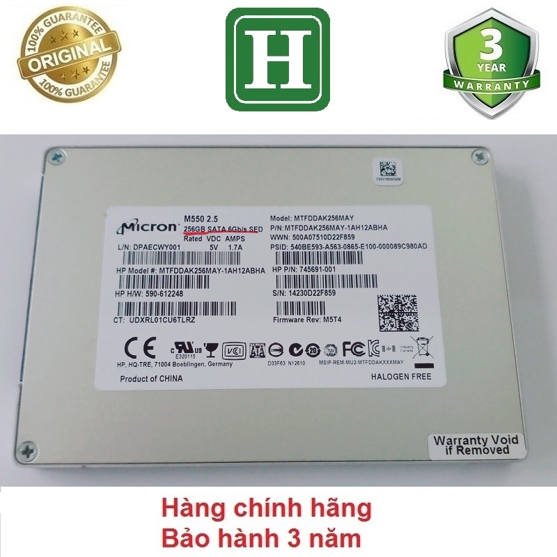 Ổ cứng SSD 256Gb - MICRON, hàng chính hãng, bảo hành 3 năm | BigBuy360 - bigbuy360.vn