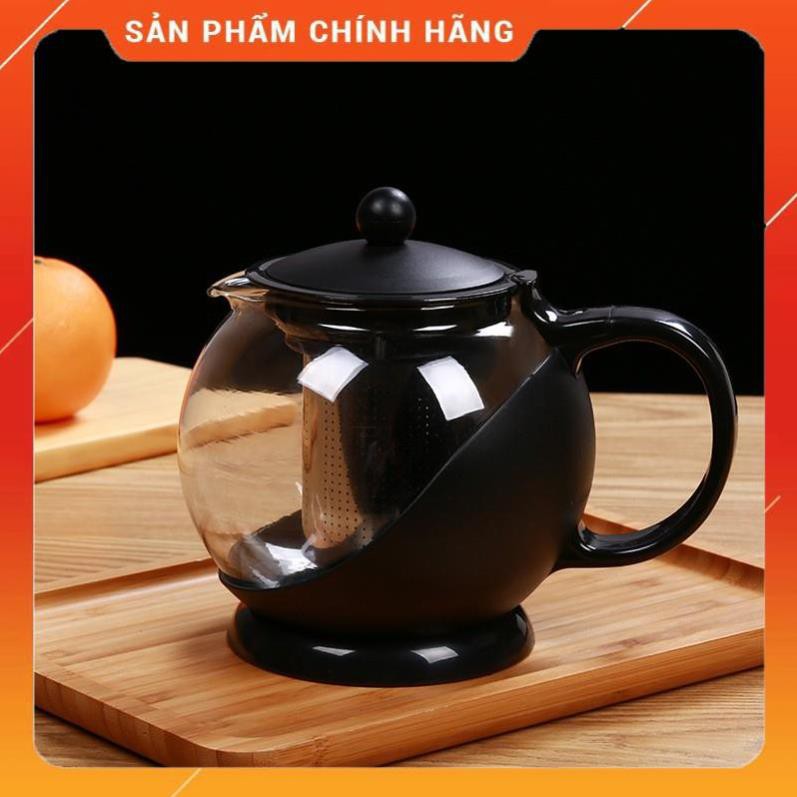 CHÍNH HÃNG -  Ấm pha trà thủy tinh có lõi lọc 1250ml,bình pha trà thủy tinh có lưới lọc inox,bình ủ trà cao cấp