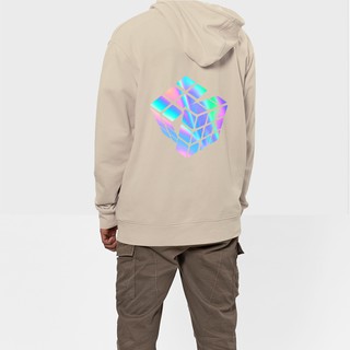 Aó khoác nỉ Hoodie phản quang Rubik, Áo khoác nỉ nam nữ họa tiết hình cá tính - PQ09KN