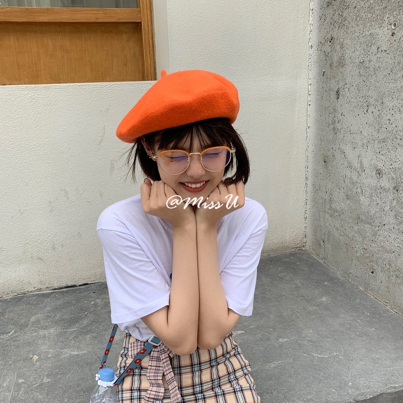 Mũ Beret len phong cách Retro dễ thương cho nữ