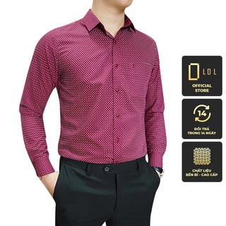 Áo Sơ Mi Nam Cộc Tay Công Sở Kiểu Hàn Quốc Chấm Bi Chất Liệu Bamboo Sợi Tre, Thâm Hút Mồ Hôi , Hạn Chế Nhăn Nhàu LDL