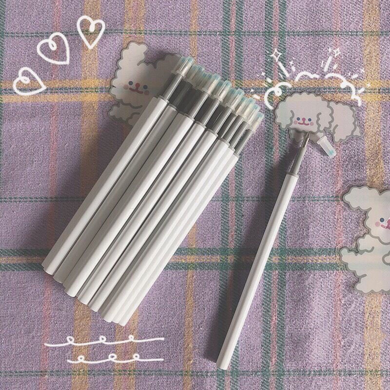1 Ruột Bút Mực Gel Màu Trắng Đen Ngòi 0.5mm
