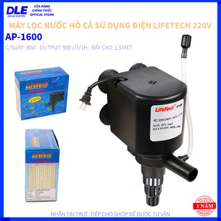 [HÀNG CHUẨN] MÁY BƠM LỌC NƯỚC HỒ CÁ CAO CẤP LIFETECH AP 1600 - CÔNG SUẤT 23W - LƯU LƯỢNG NƯỚC 900 LÍT/1H - ĐẨY CAO 1 MÉT